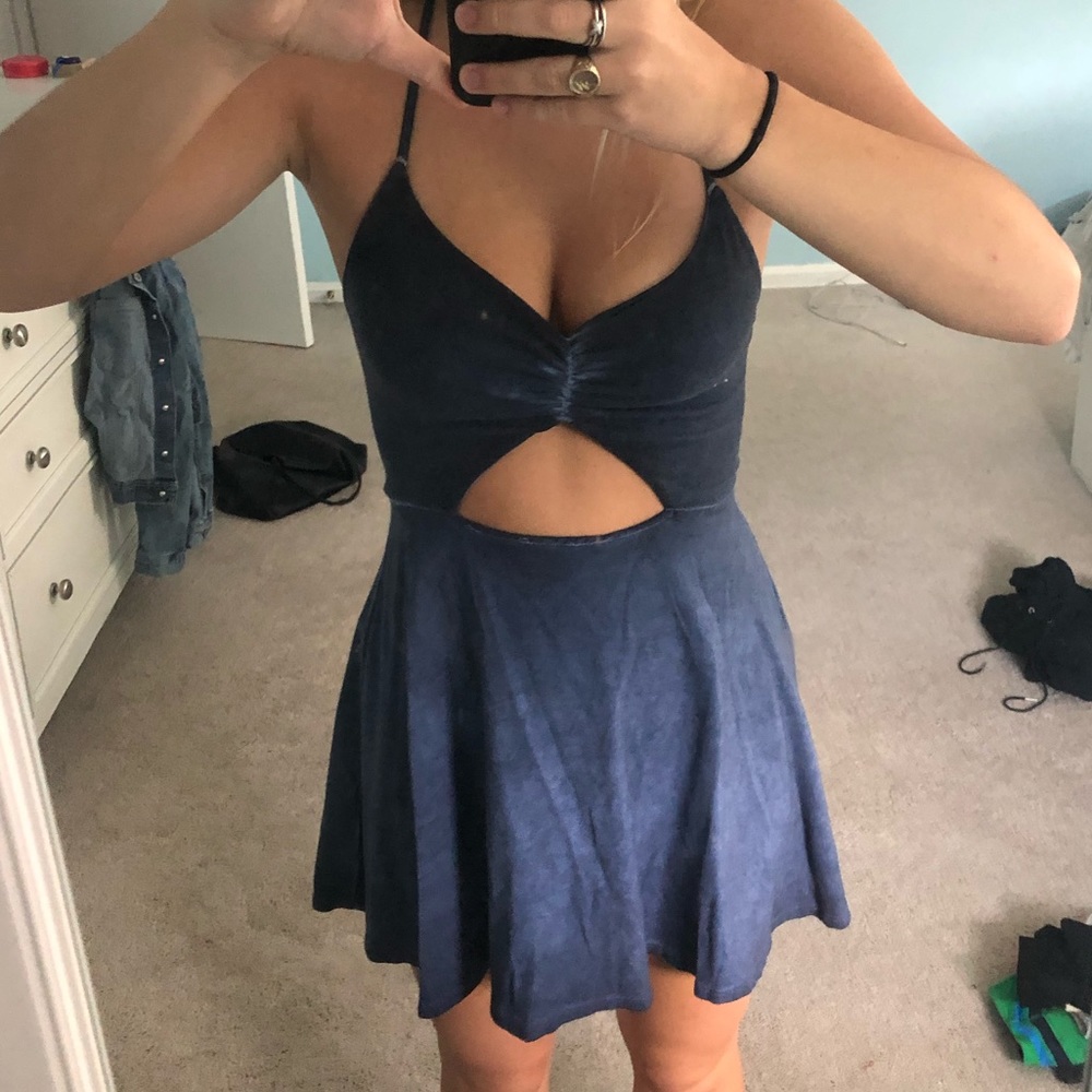 Blue life stretch mini dress